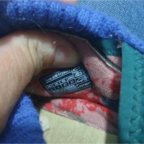 Teva x Cotopaxi ReEmber Slip On Shoes Mocs Size 6 Burgundy Green Granola Girl - Picture 9 of 9